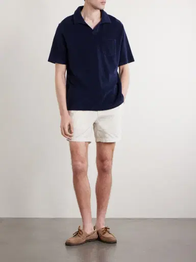 MR P. Cotton and Silk-Blend Terry Polo Shirt - Men | Thumbnail 2 MR P. Cotton and Silk-Blend Terry Polo Shirt - Men | Thumbnail 2