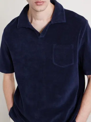 MR P. Cotton and Silk-Blend Terry Polo Shirt - Men | Thumbnail 5 MR P. Cotton and Silk-Blend Terry Polo Shirt - Men | Thumbnail 5