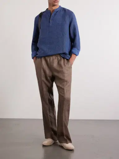 MR P. Herringbone Linen Shirt - Men | Thumbnail 2 MR P. Herringbone Linen Shirt - Men | Thumbnail 2