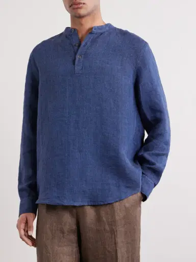 MR P. Herringbone Linen Shirt - Men | Thumbnail 3 MR P. Herringbone Linen Shirt - Men | Thumbnail 3