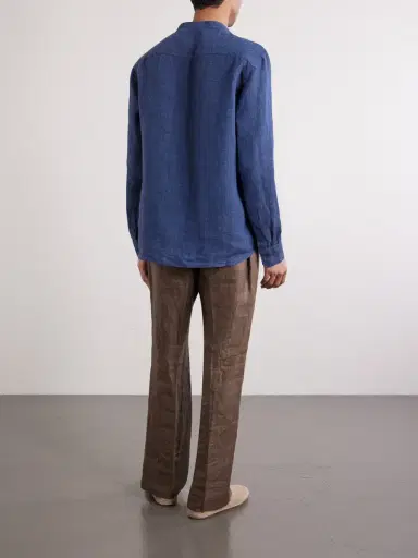 MR P. Herringbone Linen Shirt - Men | Thumbnail 4 MR P. Herringbone Linen Shirt - Men | Thumbnail 4
