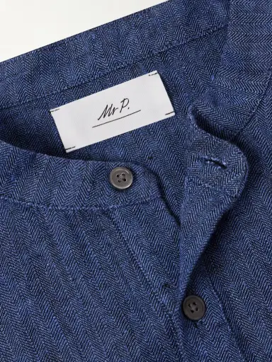 MR P. Herringbone Linen Shirt - Men | Thumbnail 6 MR P. Herringbone Linen Shirt - Men | Thumbnail 6