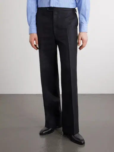 Husbands Wide-Leg Linen Suit Trousers - Men | Thumbnail 3 Husbands Wide-Leg Linen Suit Trousers - Men | Thumbnail 3
