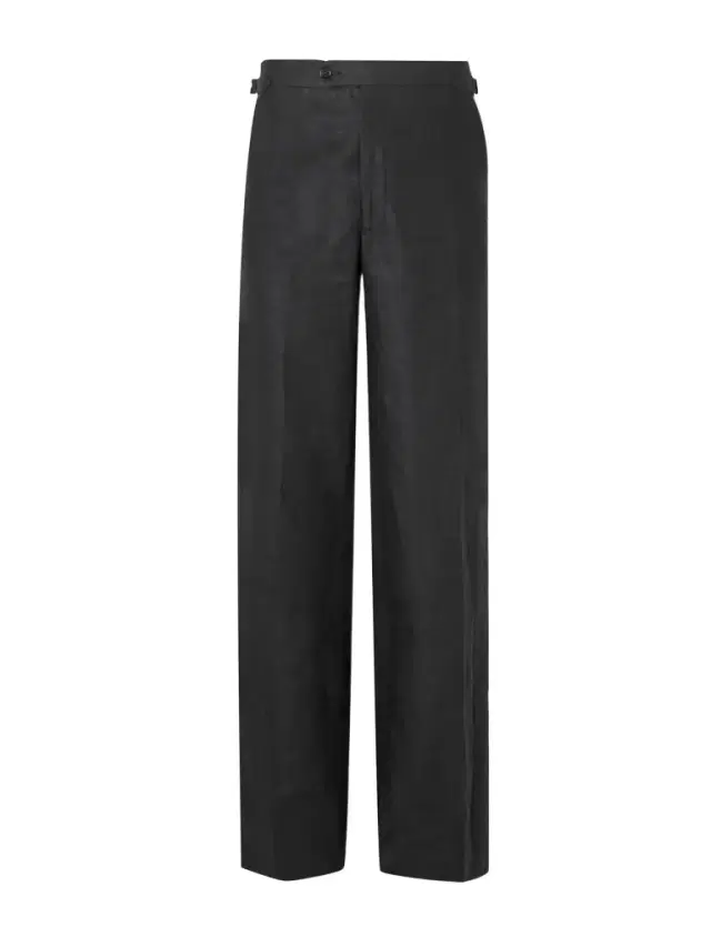 Wide-Leg Linen Suit Trousers - Men Wide-Leg Linen Suit Trousers - Men