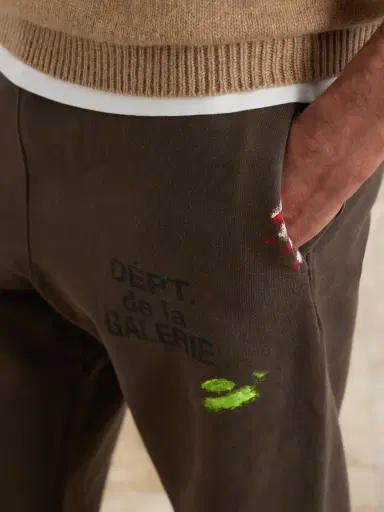 Gallery Dept. Logo-Print Paint-Splattered Cotton-Jersey Sweatpants - Men | Thumbnail 5 Gallery Dept. Logo-Print Paint-Splattered Cotton-Jersey Sweatpants - Men | Thumbnail 5