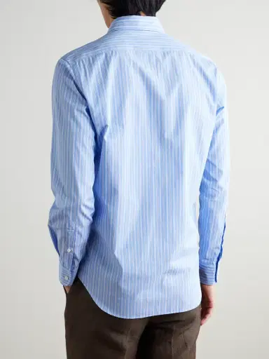 Husbands Striped Supima Cotton-Poplin Shirt - Men | Thumbnail 4 Husbands Striped Supima Cotton-Poplin Shirt - Men | Thumbnail 4