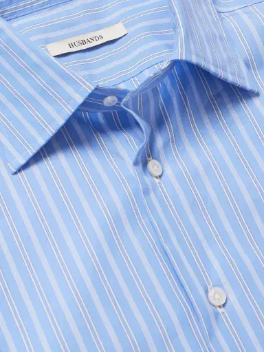 Husbands Striped Supima Cotton-Poplin Shirt - Men | Thumbnail 5 Husbands Striped Supima Cotton-Poplin Shirt - Men | Thumbnail 5