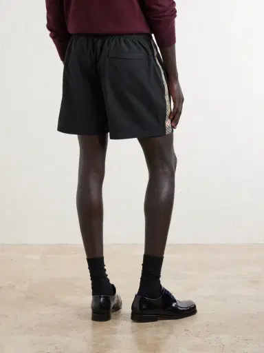 Burberry Straight-Leg Striped Jacquard-Trimmed Shell Shorts - Men | Thumbnail 4 Burberry Straight-Leg Striped Jacquard-Trimmed Shell Shorts - Men | Thumbnail 4
