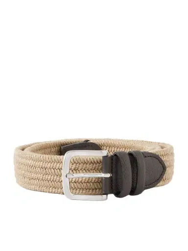 MR P. 3.5cm Leather-Trimmed Woven Belt - Men | Thumbnail 1 MR P. 3.5cm Leather-Trimmed Woven Belt - Men | Thumbnail 1