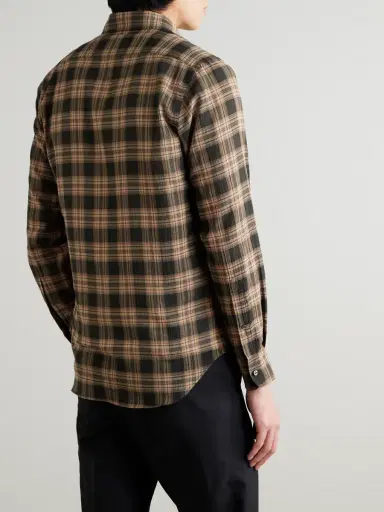 Husbands Checked Cotton-Voile Shirt - Men | Thumbnail 4 Husbands Checked Cotton-Voile Shirt - Men | Thumbnail 4