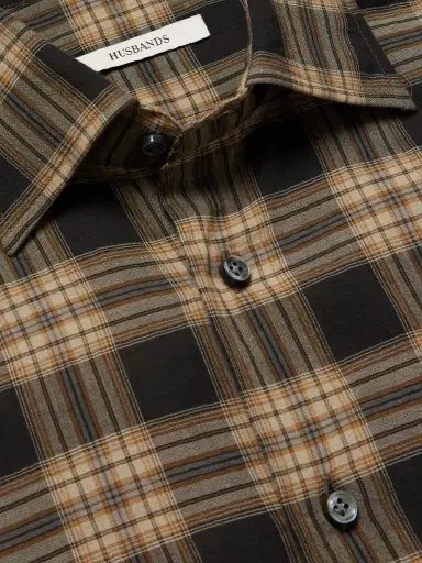 Husbands Checked Cotton-Voile Shirt - Men | Thumbnail 5 Husbands Checked Cotton-Voile Shirt - Men | Thumbnail 5