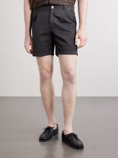 MR P. Wide-Leg Pleated Cotton-Canvas Shorts - Men | Thumbnail 3 MR P. Wide-Leg Pleated Cotton-Canvas Shorts - Men | Thumbnail 3