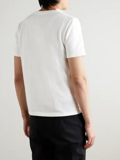 Husbands Logo-Flocked Cotton-Jersey T-Shirt - Men | Thumbnail 4 Husbands Logo-Flocked Cotton-Jersey T-Shirt - Men | Thumbnail 4