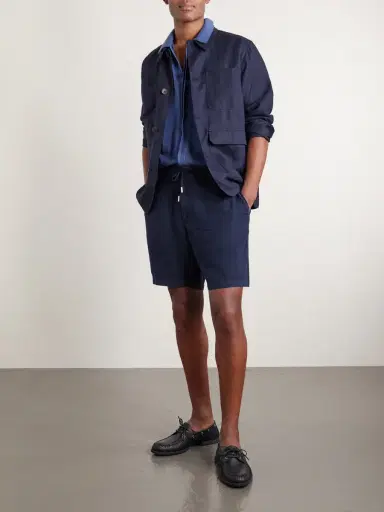 MR P. Straight-Leg Garment-Dyed Linen Drawstring Bermuda Shorts - Men | Thumbnail 2 MR P. Straight-Leg Garment-Dyed Linen Drawstring Bermuda Shorts - Men | Thumbnail 2