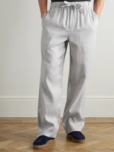 Frescobol Carioca Luan Straight-Leg Linen and Cotton-Blend Drawstring Trousers - Men | Thumbnail 3 Frescobol Carioca Luan Straight-Leg Linen and Cotton-Blend Drawstring Trousers - Men | Thumbnail 3