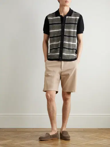 NN07 Aden 1923 Straight-Leg Organic Cotton-Blend Twill Shorts - Men | Thumbnail 2 NN07 Aden 1923 Straight-Leg Organic Cotton-Blend Twill Shorts - Men | Thumbnail 2