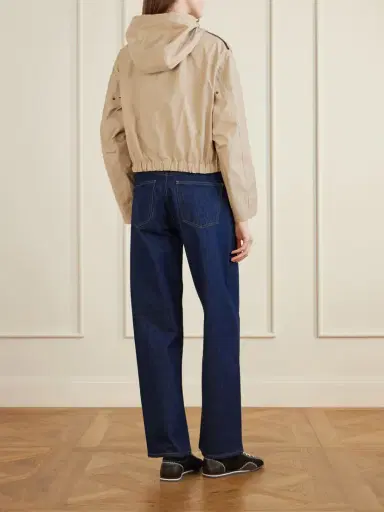 Moncler Carex Hooded Cotton-blend Poplin Cropped Jacket | Thumbnail 4 Moncler Carex Hooded Cotton-blend Poplin Cropped Jacket | Thumbnail 4