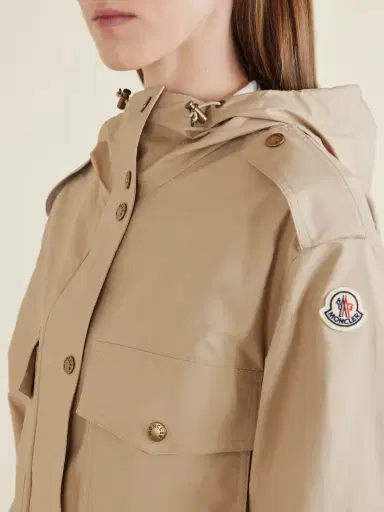 Moncler Carex Hooded Cotton-blend Poplin Cropped Jacket | Thumbnail 5 Moncler Carex Hooded Cotton-blend Poplin Cropped Jacket | Thumbnail 5