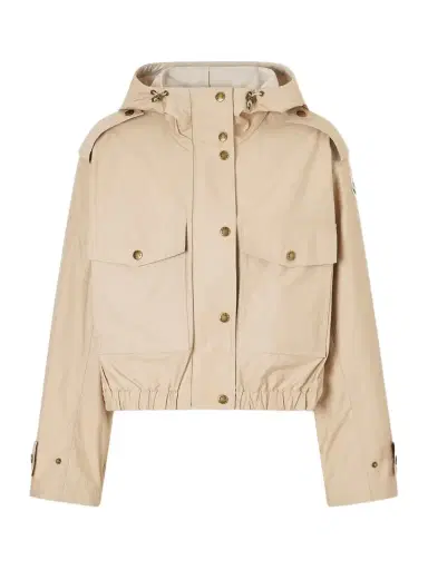 Moncler Carex Hooded Cotton-blend Poplin Cropped Jacket | Thumbnail 1 Moncler Carex Hooded Cotton-blend Poplin Cropped Jacket | Thumbnail 1