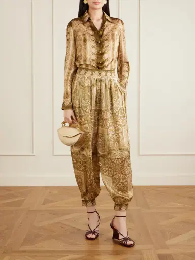 Zimmermann Luna Printed Silk-satin Shirt | Thumbnail 2 Zimmermann Luna Printed Silk-satin Shirt | Thumbnail 2