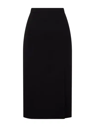 Valentino Garavani Virgin Wool-crepe Midi Skirt | Thumbnail 1 Valentino Garavani Virgin Wool-crepe Midi Skirt | Thumbnail 1
