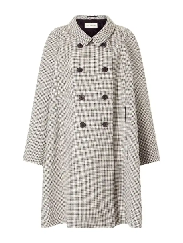 Double-breasted Checked Woven Coat Double-breasted Checked Woven Coat