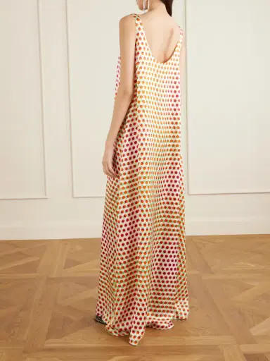 Dries Van Noten Polka-dot Silk-satin Maxi Dress | Thumbnail 3 Dries Van Noten Polka-dot Silk-satin Maxi Dress | Thumbnail 3