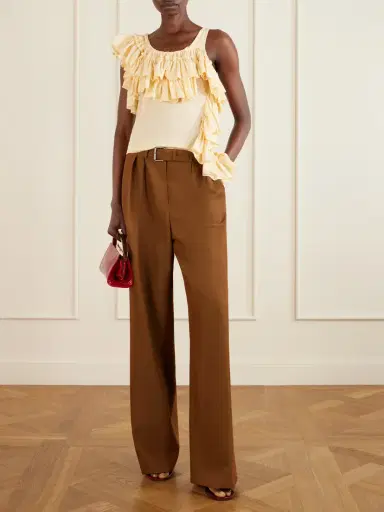 Dries Van Noten Humza Ruffled One-shoulder Cotton-jersey Tank Top | Thumbnail 2 Dries Van Noten Humza Ruffled One-shoulder Cotton-jersey Tank Top | Thumbnail 2