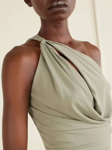 Rick Owens Aaliyah One-shoulder Jersey Gown | Thumbnail 4 Rick Owens Aaliyah One-shoulder Jersey Gown | Thumbnail 4