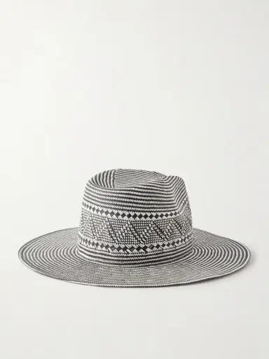Ruslan Baginskiy Striped Straw Fedora | Thumbnail 3 Ruslan Baginskiy Striped Straw Fedora | Thumbnail 3