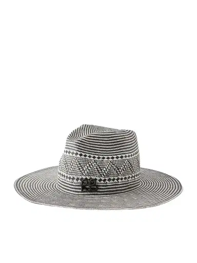 Ruslan Baginskiy Striped Straw Fedora | Thumbnail 1 Ruslan Baginskiy Striped Straw Fedora | Thumbnail 1