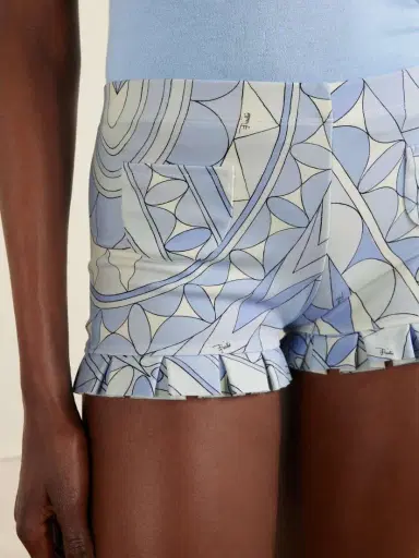 PUCCI Pleated Printed Cotton-jersey Shorts | Thumbnail 4 PUCCI Pleated Printed Cotton-jersey Shorts | Thumbnail 4