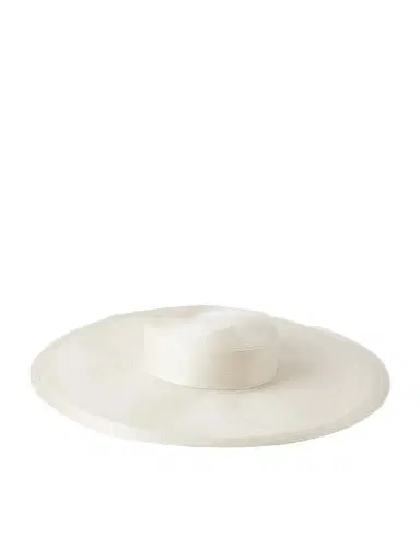 Gigi Burris Walton Boater Satin-trimmed Crinoline Sunhat | Thumbnail 1 Gigi Burris Walton Boater Satin-trimmed Crinoline Sunhat | Thumbnail 1