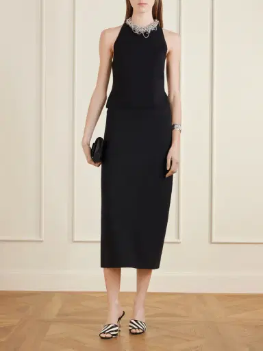 Carolina Herrera Cropped Ribbed-knit Jersey Tank | Thumbnail 2 Carolina Herrera Cropped Ribbed-knit Jersey Tank | Thumbnail 2