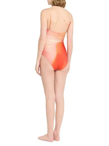 Simkhai Women's Laine Ruched One-Piece Swimsuit | Thumbnail 3 Simkhai Women's Laine Ruched One-Piece Swimsuit | Thumbnail 3