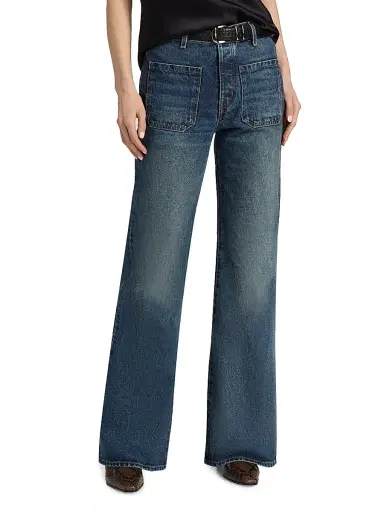 Nili Lotan Women's Florence Patch Pocket Flare Jeans | Thumbnail 3 Nili Lotan Women's Florence Patch Pocket Flare Jeans | Thumbnail 3