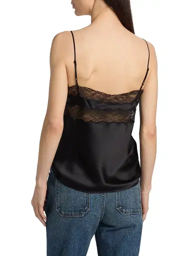Nili Lotan Women's Felicie Silk Lace Camisole - Black | Thumbnail 5 Nili Lotan Women's Felicie Silk Lace Camisole - Black | Thumbnail 5