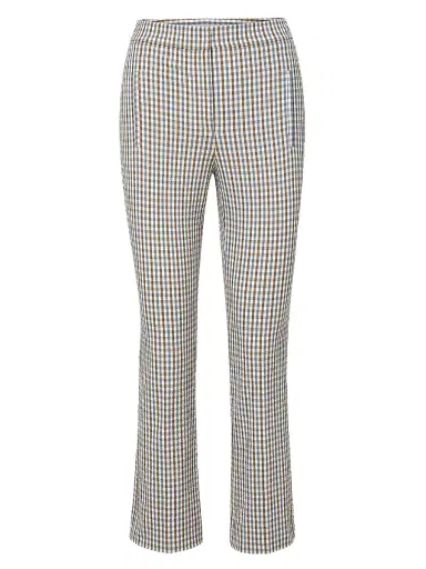 Veronica Beard Women's Arte Gingham Slim-Fit Pants - Acorn Multi | Thumbnail 1 Veronica Beard Women's Arte Gingham Slim-Fit Pants - Acorn Multi | Thumbnail 1