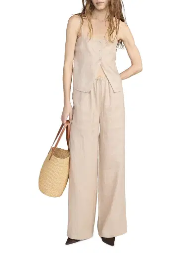 Frame Women's The Linen Button-Front Cami - Flax - Size Large | Thumbnail 8 Frame Women's The Linen Button-Front Cami - Flax - Size Large | Thumbnail 8