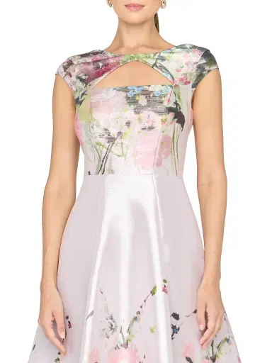Kay Unger Women's Augusta Blossom Tea-Length Cocktail Dress - Lilac Mist Multi | Thumbnail 5 Kay Unger Women's Augusta Blossom Tea-Length Cocktail Dress - Lilac Mist Multi | Thumbnail 5