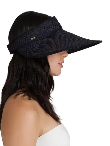 Eugenia Kim Women's Trixie Hemp-Blend Packable Visor - Black | Thumbnail 3 Eugenia Kim Women's Trixie Hemp-Blend Packable Visor - Black | Thumbnail 3