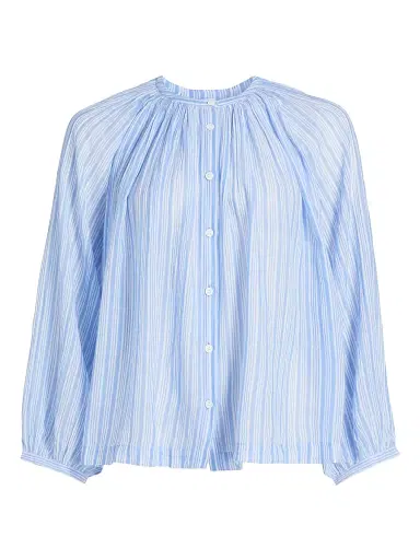 DÔEN Women's Jonie Striped Cotton Relaxed-Fit Top - Salerno Stripe | Thumbnail 1 DÔEN Women's Jonie Striped Cotton Relaxed-Fit Top - Salerno Stripe | Thumbnail 1