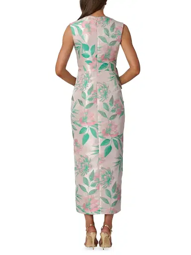 Shoshanna Women's Silvia Floral Cocktail Dress - Blush Kelly Green | Thumbnail 3 Shoshanna Women's Silvia Floral Cocktail Dress - Blush Kelly Green | Thumbnail 3