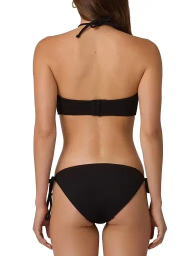 Shoshanna Women's Cinched Tieneck Bikini Top - Jet | Thumbnail 4 Shoshanna Women's Cinched Tieneck Bikini Top - Jet | Thumbnail 4