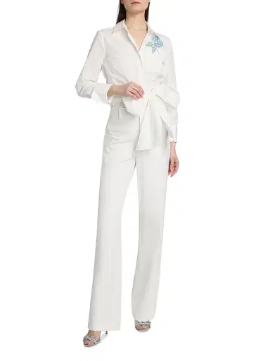 Ungaro Women's Dixie Sequin Appliqué Blouse - White - Size XXL | Thumbnail 2 Ungaro Women's Dixie Sequin Appliqué Blouse - White - Size XXL | Thumbnail 2