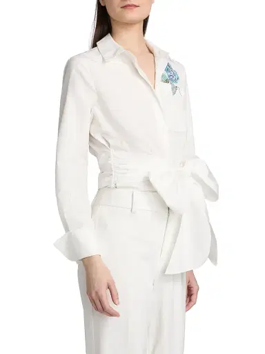 Ungaro Women's Dixie Sequin Appliqué Blouse - White - Size XXL | Thumbnail 4 Ungaro Women's Dixie Sequin Appliqué Blouse - White - Size XXL | Thumbnail 4
