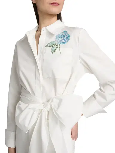 Ungaro Women's Dixie Sequin Appliqué Blouse - White - Size XXL | Thumbnail 6 Ungaro Women's Dixie Sequin Appliqué Blouse - White - Size XXL | Thumbnail 6