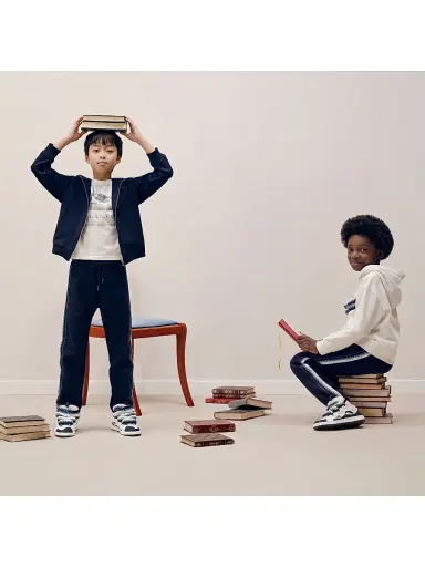 Lanvin Kid's Curb Sneakers - White Navy 1 (Child) | Thumbnail 4 Lanvin Kid's Curb Sneakers - White Navy 1 (Child) | Thumbnail 4