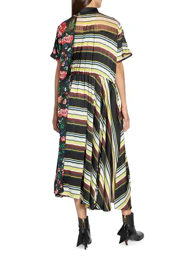 Sacai Women's Pattern Mix Shirtdress | Thumbnail 5 Sacai Women's Pattern Mix Shirtdress | Thumbnail 5