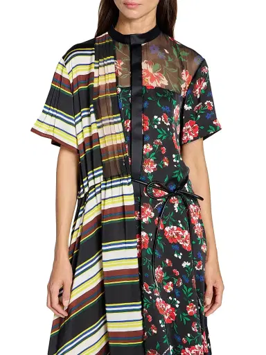 Sacai Women's Pattern Mix Shirtdress | Thumbnail 6 Sacai Women's Pattern Mix Shirtdress | Thumbnail 6